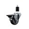 Service Caster 3'' Thermoplastic Rubber Swivel 1-1/2'' Expanding Stem Caster with Brake SCC-EX20S314-TPRB-PLB-112 - alternate 1